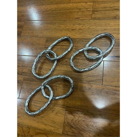 Silver tone table center piece chain decor link - Picture 1 of 5